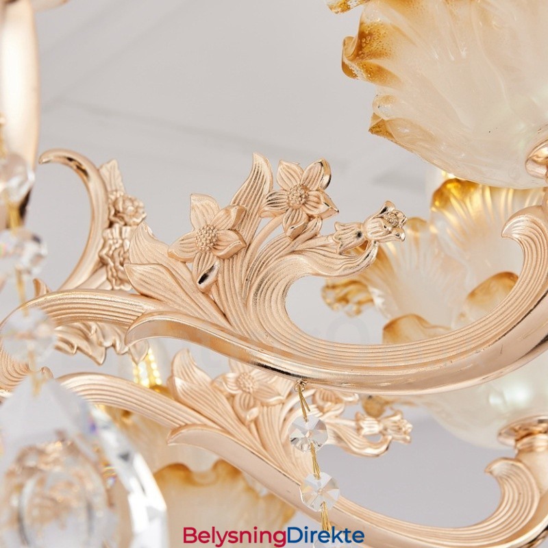 15-Lys Tradisjonell Klassisk Integrert Metalllysekrone