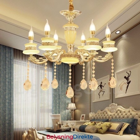 6 Lys Tradisjonell Klassisk Integrert Metall Luksuslysekrone