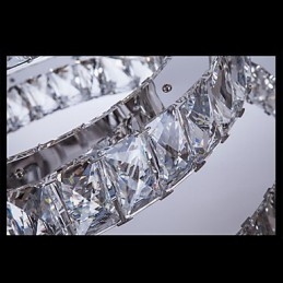 Pendellampe Moderne Belysning Varmhvit Tre Ringer D204060 Gjennomsiktig K9 Store Krystall Taklamper