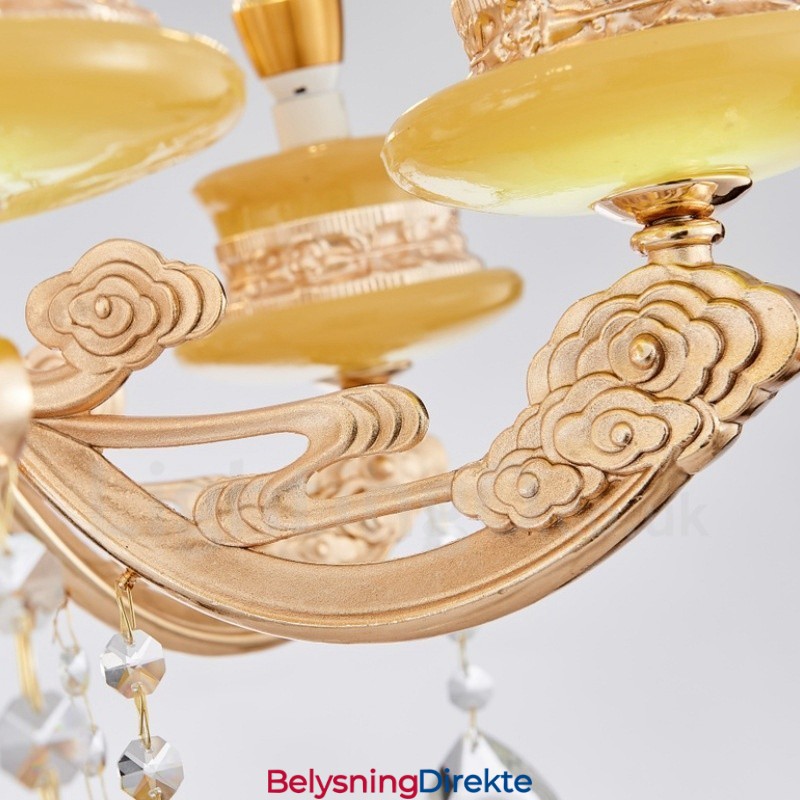 6 Lys Tradisjonell Klassisk Integrert Metall Luksuslysekrone