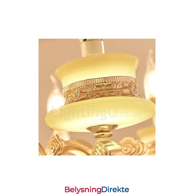 6 Lys Tradisjonell Klassisk Integrert Metall Luksuslysekrone