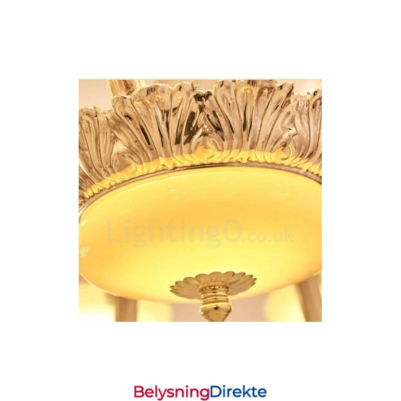 6 Lys Tradisjonell Klassisk Integrert Metall Luksuslysekrone