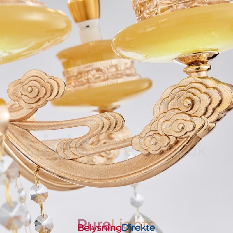 8-Lys Tradisjonell Klassisk Integrert Metalllysekrone