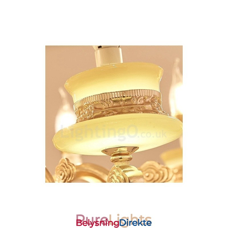 8-Lys Tradisjonell Klassisk Integrert Metalllysekrone