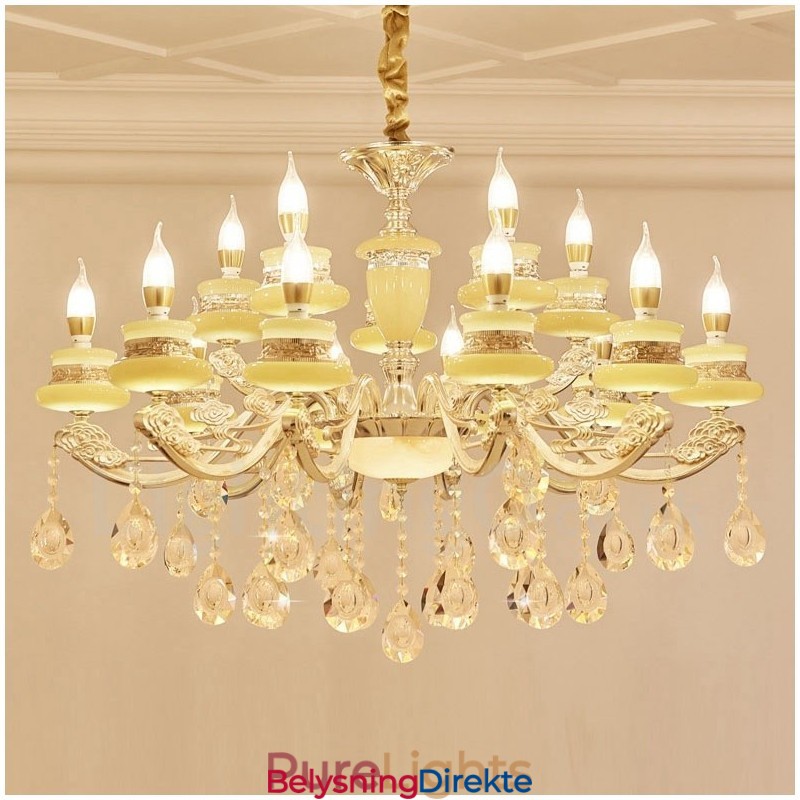 15-Lys Tradisjonell Klassisk Integrert Metalllysekrone