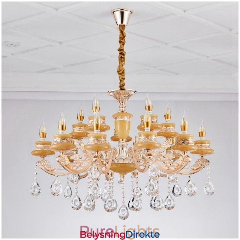 15-Lys Tradisjonell Klassisk Integrert Metalllysekrone