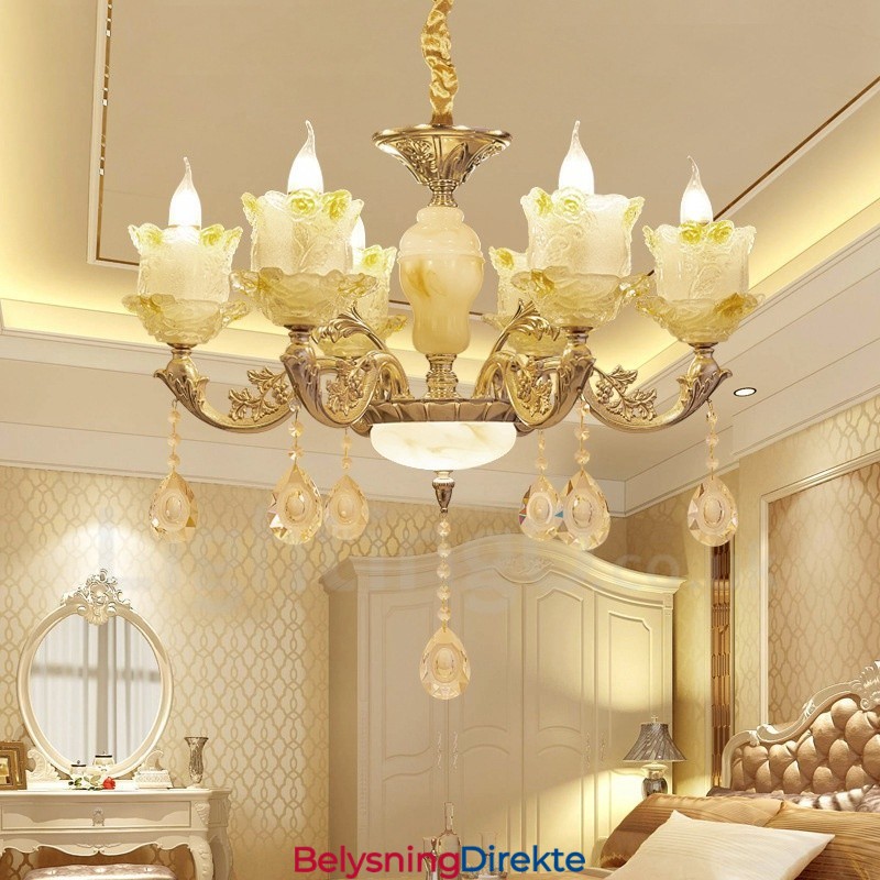 6 Lys Tradisjonell Klassisk Integrert Metalllysekrone