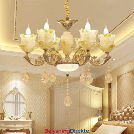 6 Lys Tradisjonell Klassisk Integrert Metalllysekrone