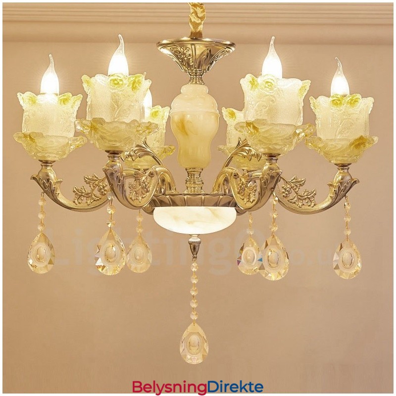 6 Lys Tradisjonell Klassisk Integrert Metalllysekrone