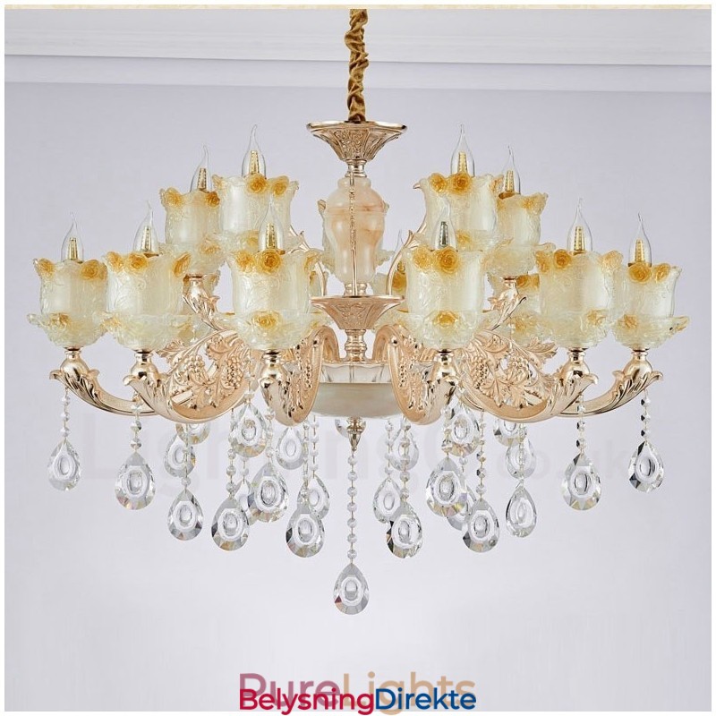 15-Lys Tradisjonell Klassisk Integrert Metalllysekrone