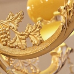 6 Lys Tradisjonell Klassisk Integrert Metalllysekrone