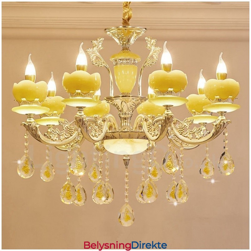 8-Lys Tradisjonell Klassisk Integrert Metalllysekrone