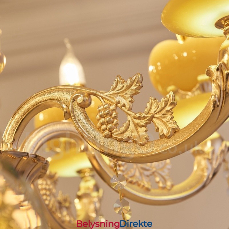 8-Lys Tradisjonell Klassisk Integrert Metalllysekrone
