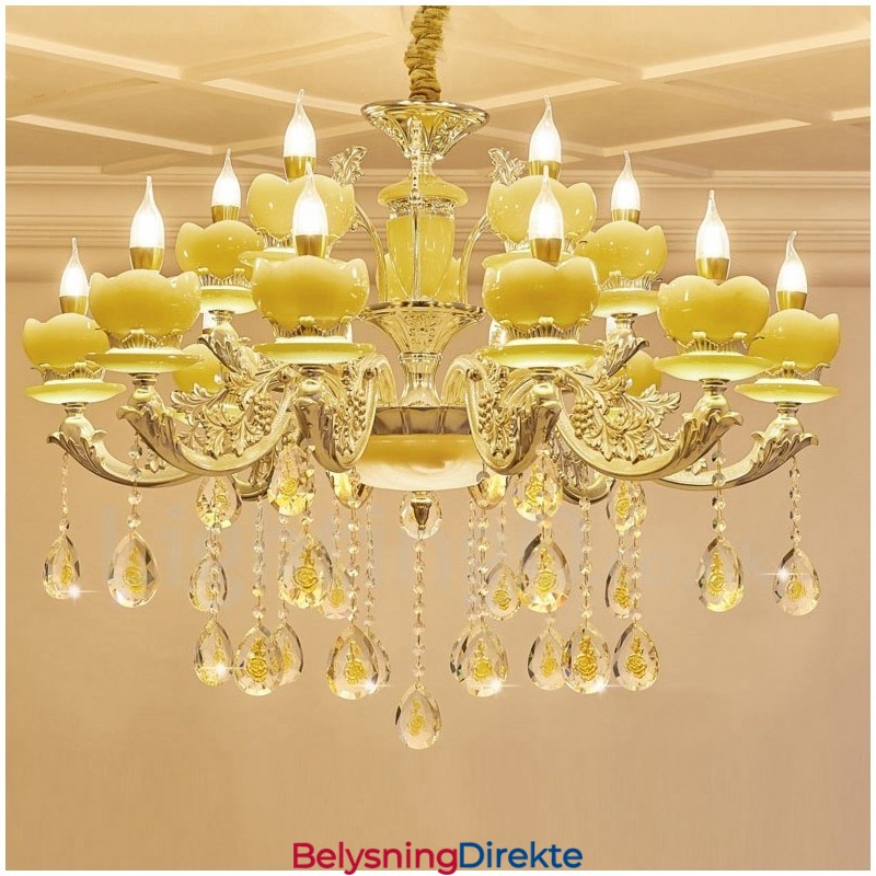 15-Lys Tradisjonell Klassisk Integrert Metalllysekrone