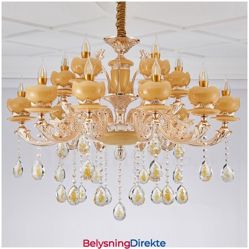 15-Lys Tradisjonell Klassisk Integrert Metalllysekrone