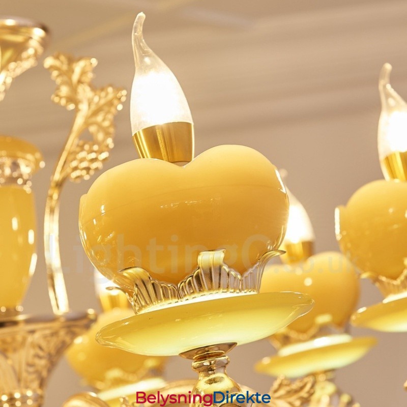 15-Lys Tradisjonell Klassisk Integrert Metalllysekrone