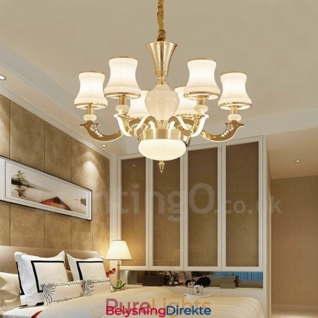 6 Lys Tradisjonell Klassisk Integrert Metall Luksuriøs Lysekrone
