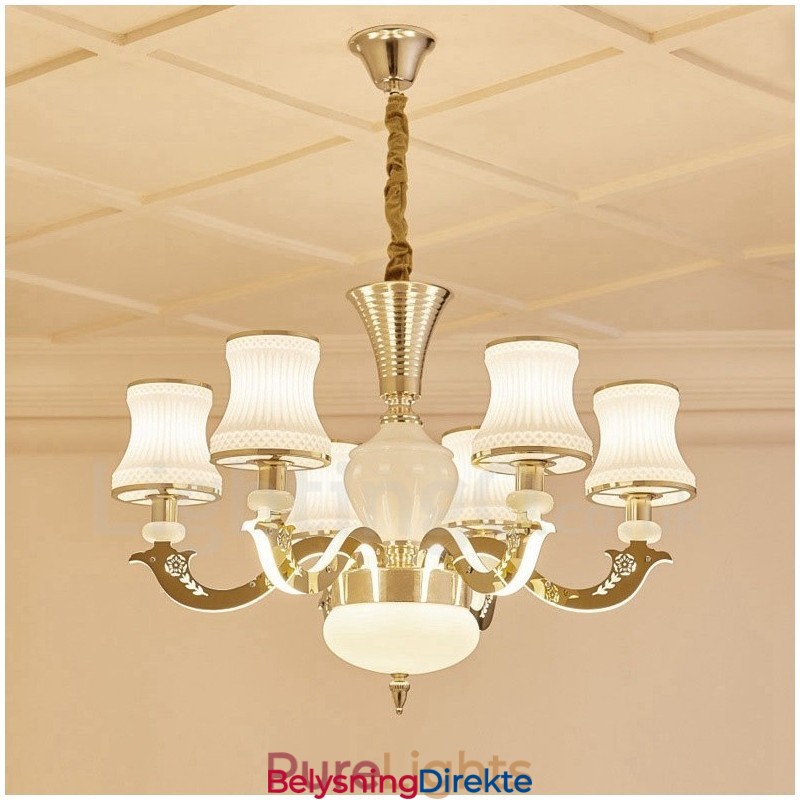 6 Lys Tradisjonell Klassisk Integrert Metall Luksuriøs Lysekrone