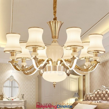 8-Lys Tradisjonell Klassisk Integrert Metalllysekrone