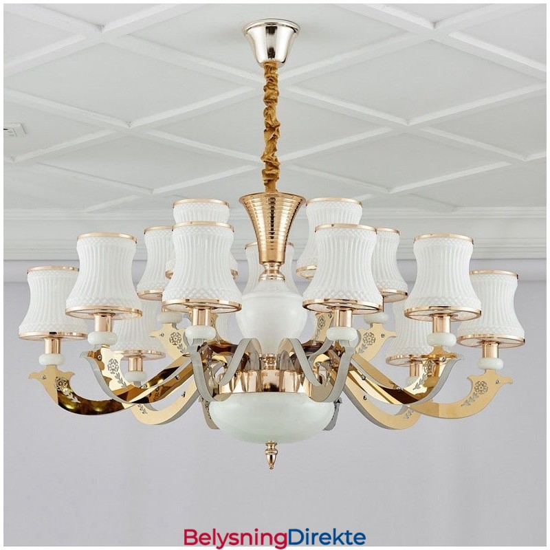 15-Lys Tradisjonell Klassisk Integrert Metalllysekrone