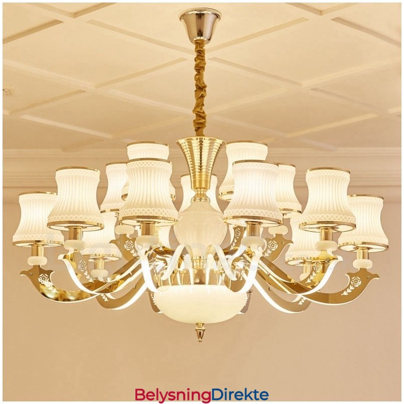 15-Lys Tradisjonell Klassisk Integrert Metalllysekrone