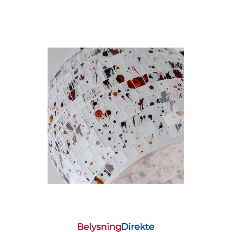 Integrert Lysekrone I Middelhavsstil Med 5 Lys Og Glassskjerm