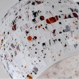 Integrert Lysekrone I Middelhavsstil Med 7 Lys Og Glassskjerm