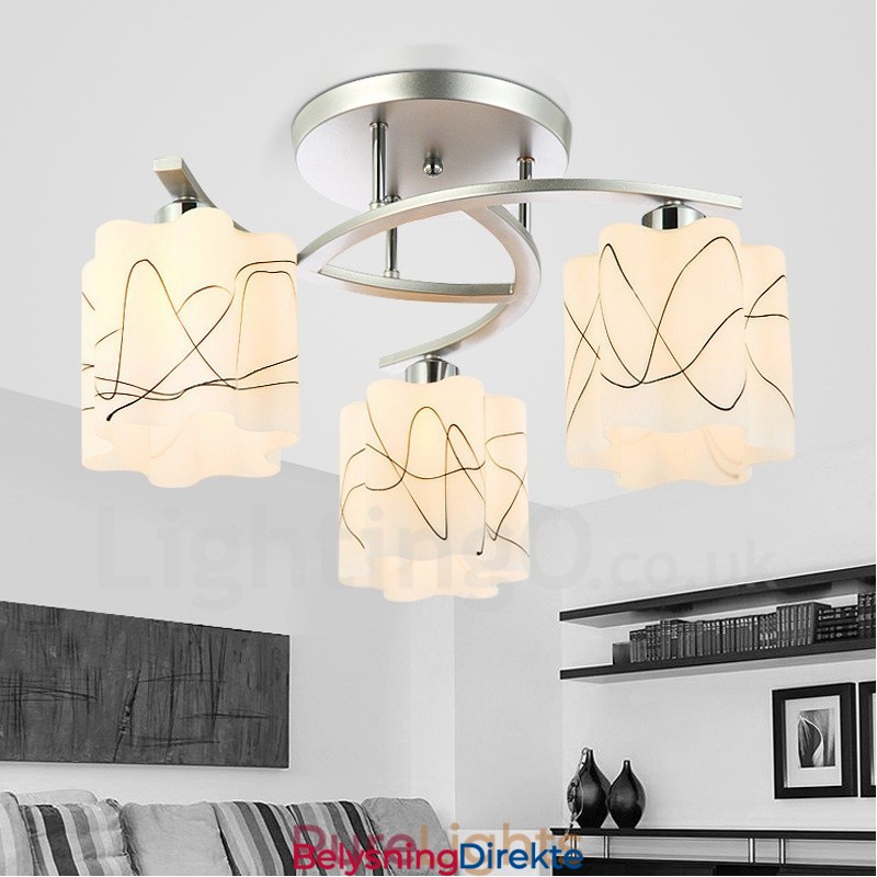 3-Lys Moderne Samtids Integrert Lysekrone