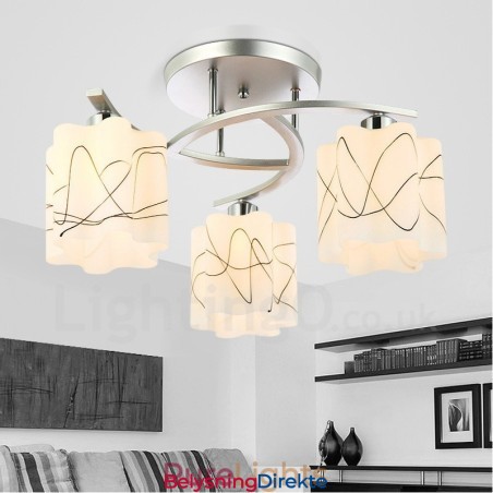 3-Lys Moderne Samtids Integrert Lysekrone