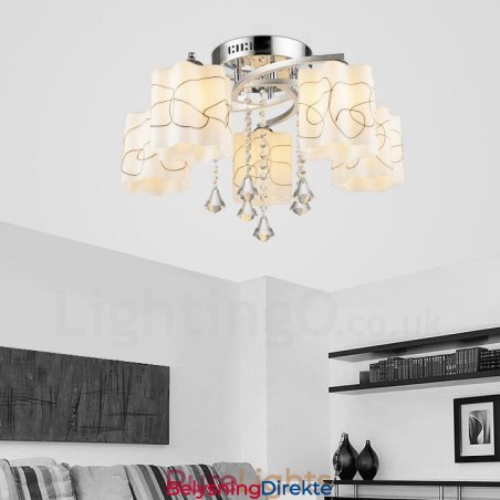 5-Lys Moderne Samtids Integrert Lysekrone