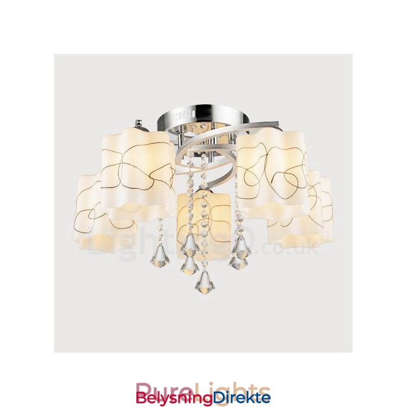 5-Lys Moderne Samtids Integrert Lysekrone