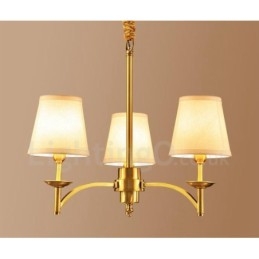 3-Lyss Rustik Lodge Integrert Metall-Kobberlysekrone