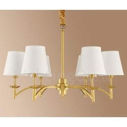 Integrert Metalllysekrone I Rustikk Lodge Med 6 Lys