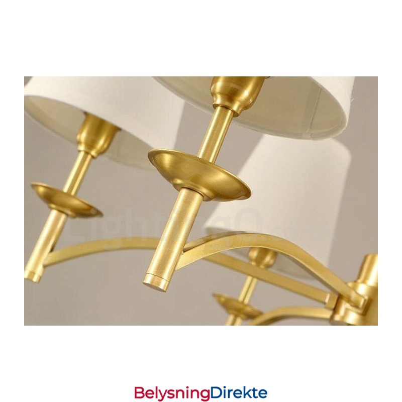 8-Lyss Rustik Lodge Integrert Metalllysekrone