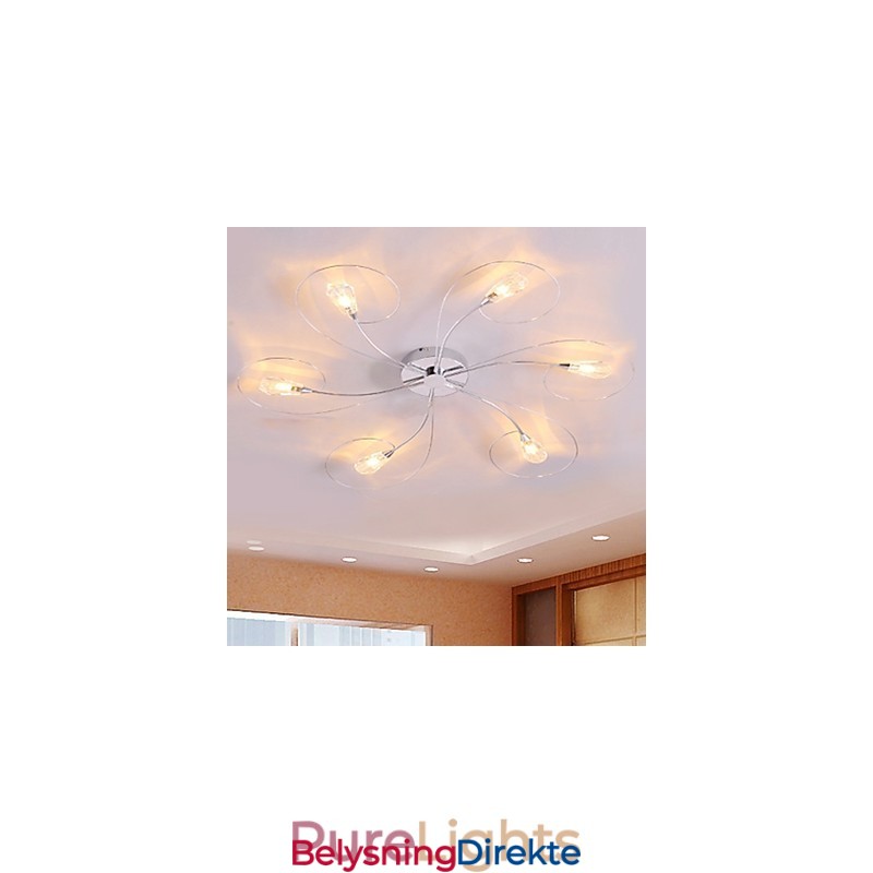 Moderne Samtidskunstnerisk Galvanisert Lysekrone Innfelt