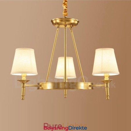 3-Lyss Rustik Lodge Integrert Metall-Kobberlysekrone