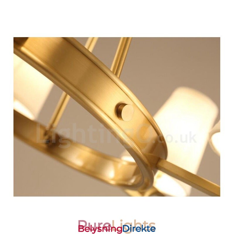 3-Lyss Rustik Lodge Integrert Metall-Kobberlysekrone