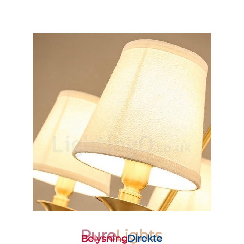 3-Lyss Rustik Lodge Integrert Metall-Kobberlysekrone