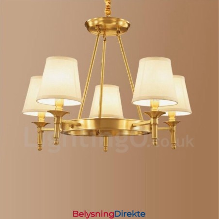 Integrert Metalllysekrone I Rustikk Lodgestil Med 5 Lys