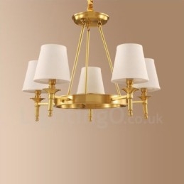 Integrert Metalllysekrone I Rustikk Lodgestil Med 5 Lys