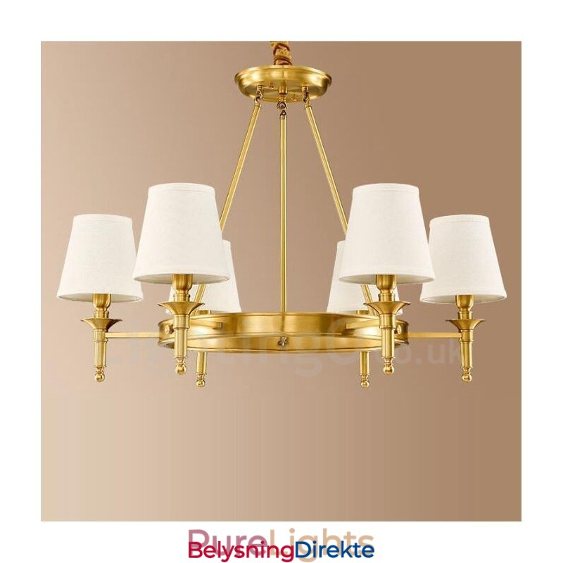 Integrert Metalllysekrone I Rustikk Lodge Med 6 Lys