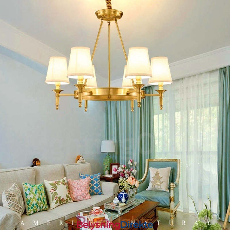 Integrert Metalllysekrone I Rustikk Lodge Med 6 Lys