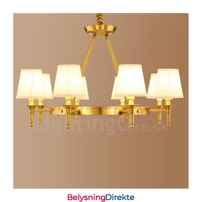 8-Lyss Rustik Lodge Integrert Metalllysekrone