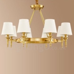 8-Lyss Rustik Lodge Integrert Metalllysekrone