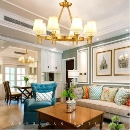 8-Lyss Rustik Lodge Integrert Metalllysekrone