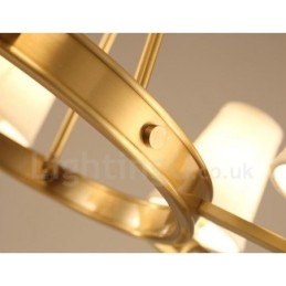 8-Lyss Rustik Lodge Integrert Metalllysekrone