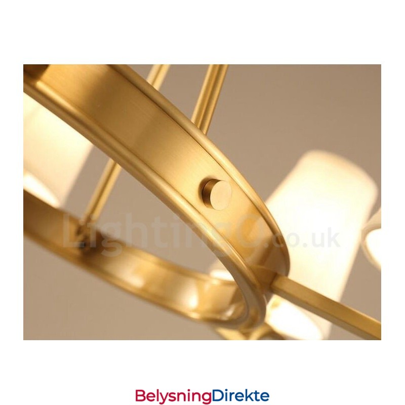 8-Lyss Rustik Lodge Integrert Metalllysekrone