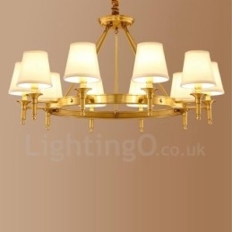 10-Lyss Rustik Lodge Integrert Metalllysekrone