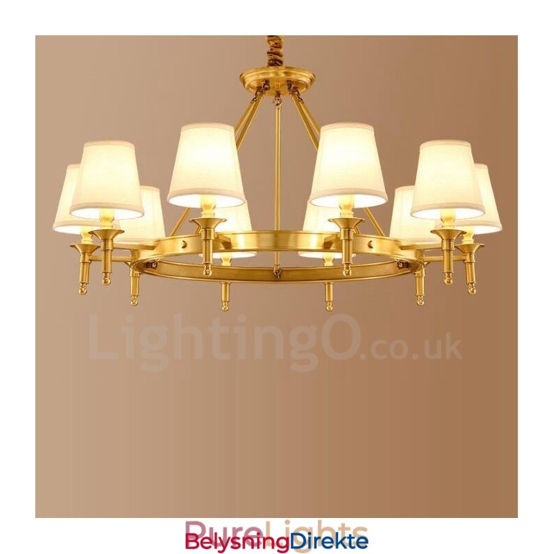 10-Lyss Rustik Lodge Integrert Metalllysekrone