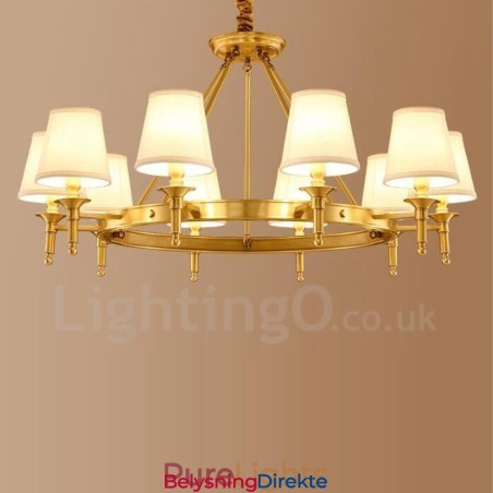 10-Lyss Rustik Lodge Integrert Metalllysekrone